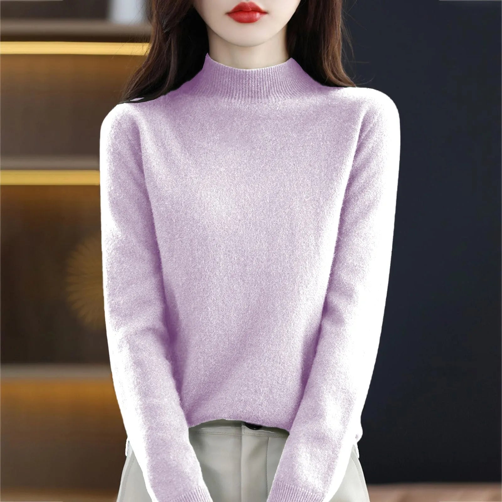 Women’s Half-Neck Wool Sweater