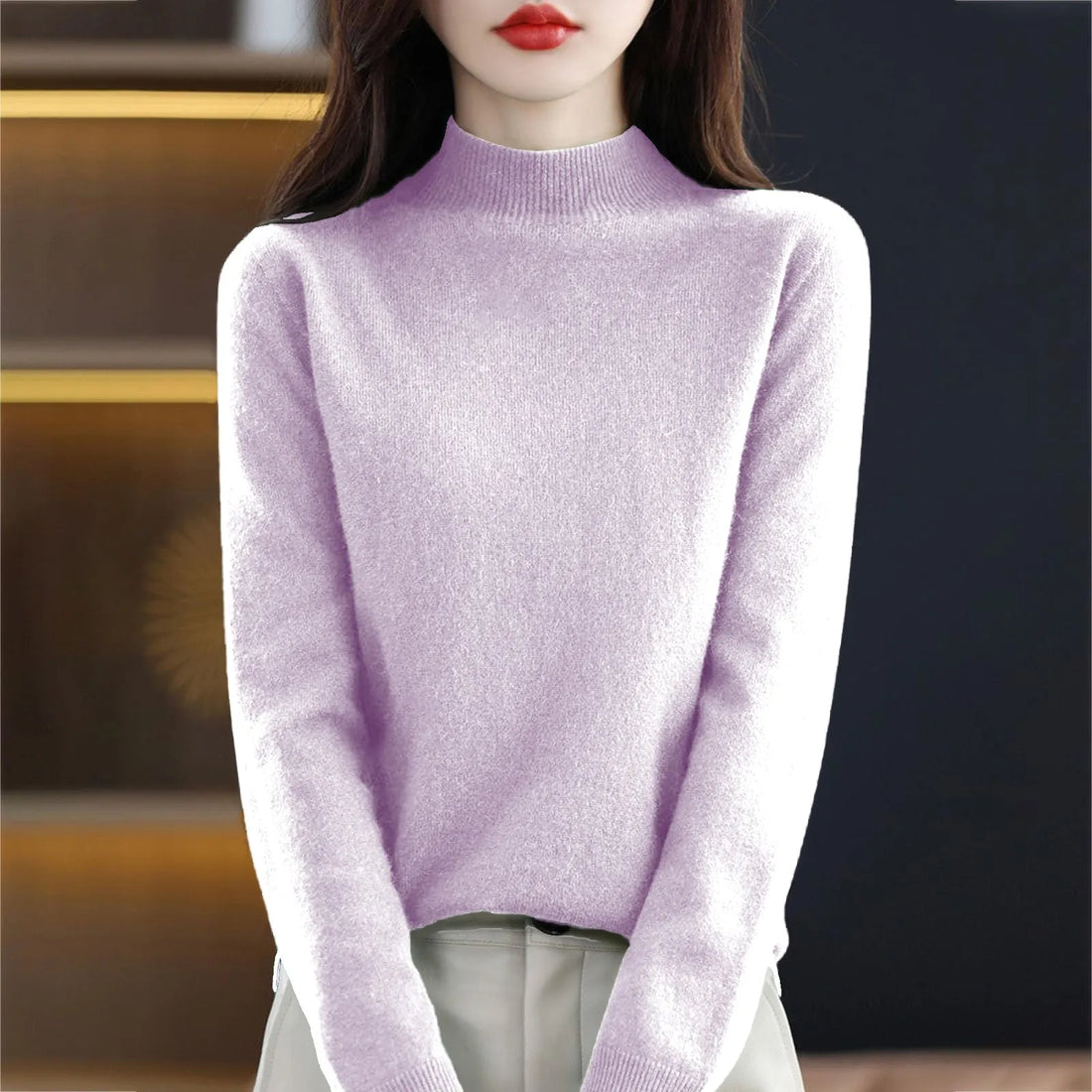 Women’s Half-Neck Wool Sweater