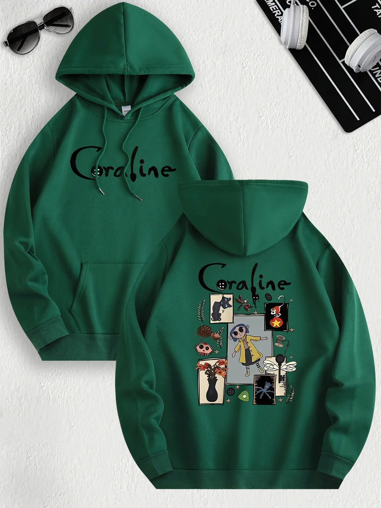 1. Coraline Inspired Women’s Casual Hoodie