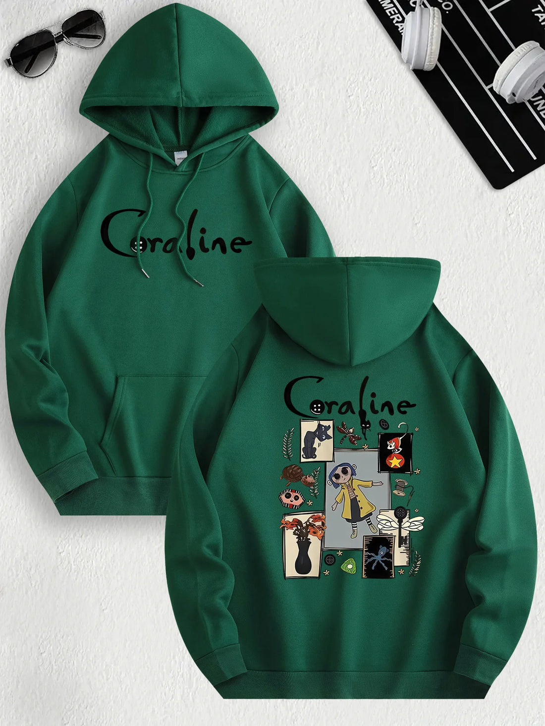 1. Coraline Inspired Women’s Casual Hoodie