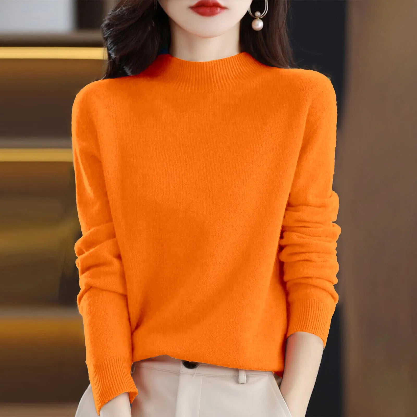 Women’s Half-Neck Wool Sweater