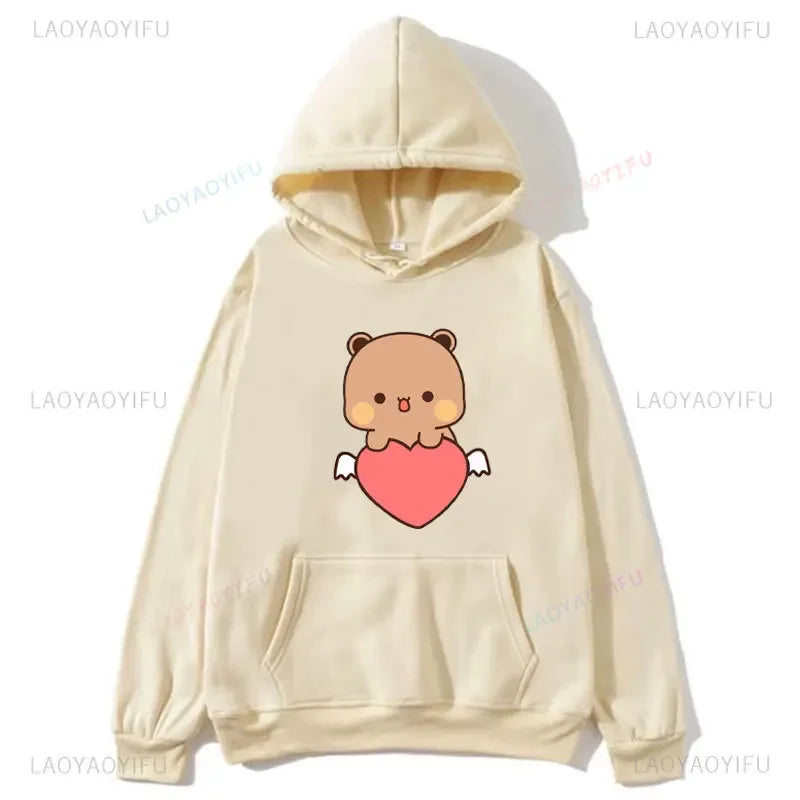 BuBu Panda & DuDu Bear Love Hoodie – Funny Cartoon Sweatshirt