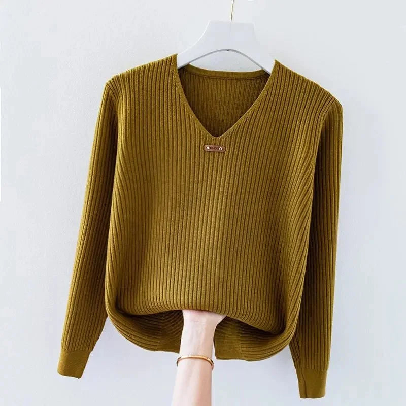 “Women’s Autumn V-Neck Sweater”