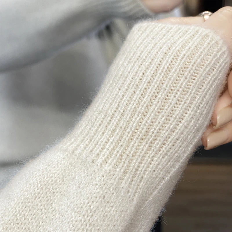 Half-High Collar Knit Pullover