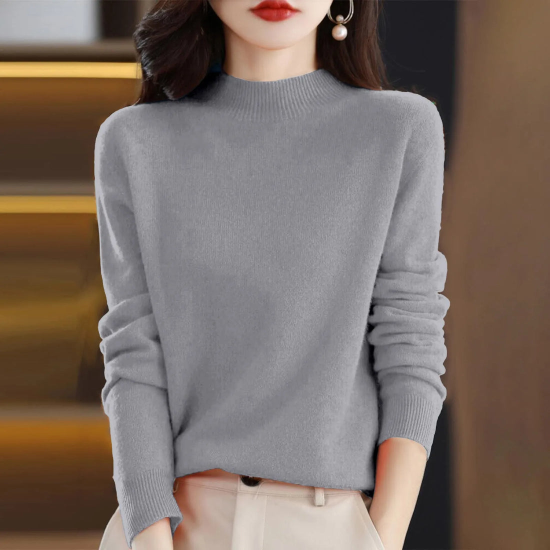 Women’s Half-Neck Wool Sweater