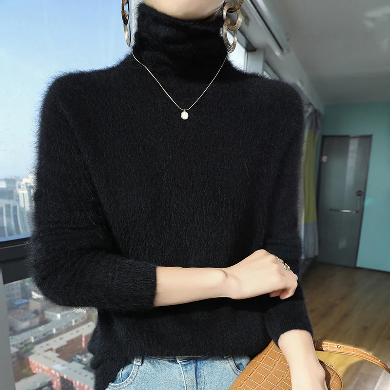 “Women’s 100% Mink Cashmere Pullover”