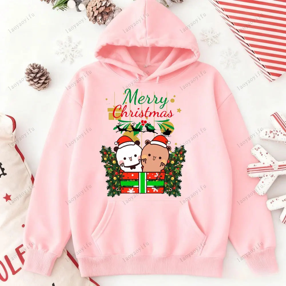Merry Christmas Bubu Dudu Hoodie – Winter Warm Tracksuit