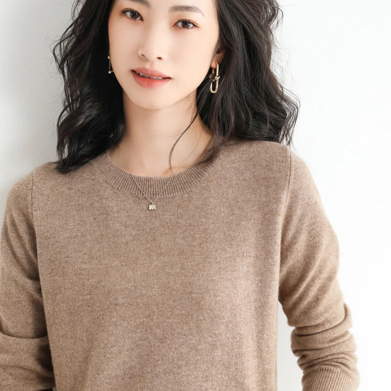 Classic Merino Wool Round Neck Sweater