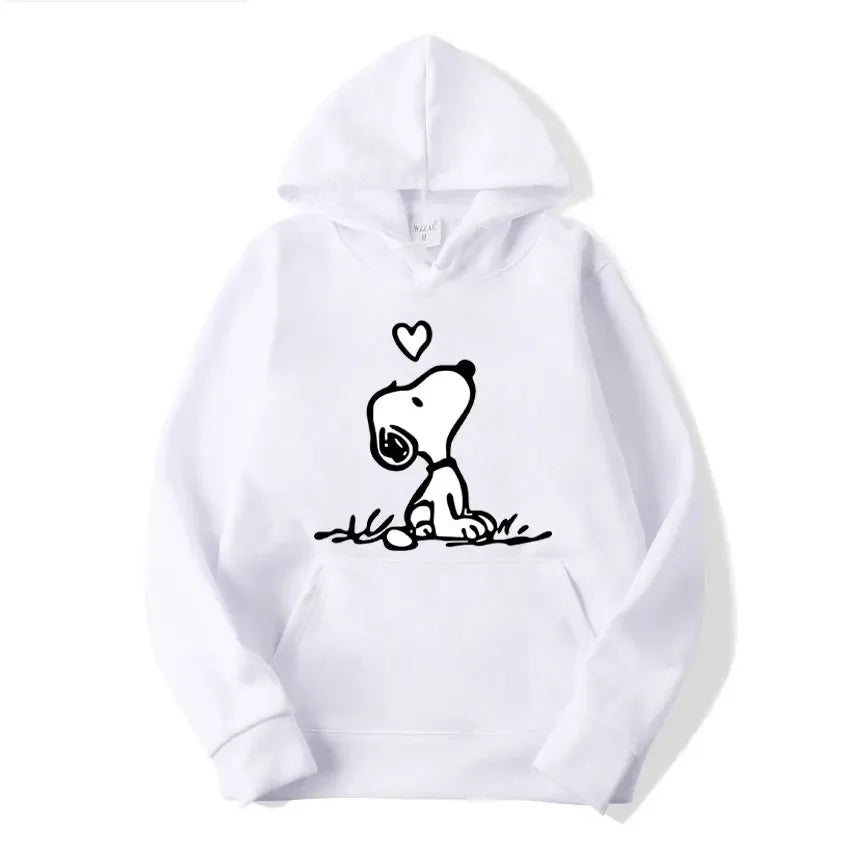 Snoopy Cartoon Hoodie 2024 – Casual Pullover for Men & Women